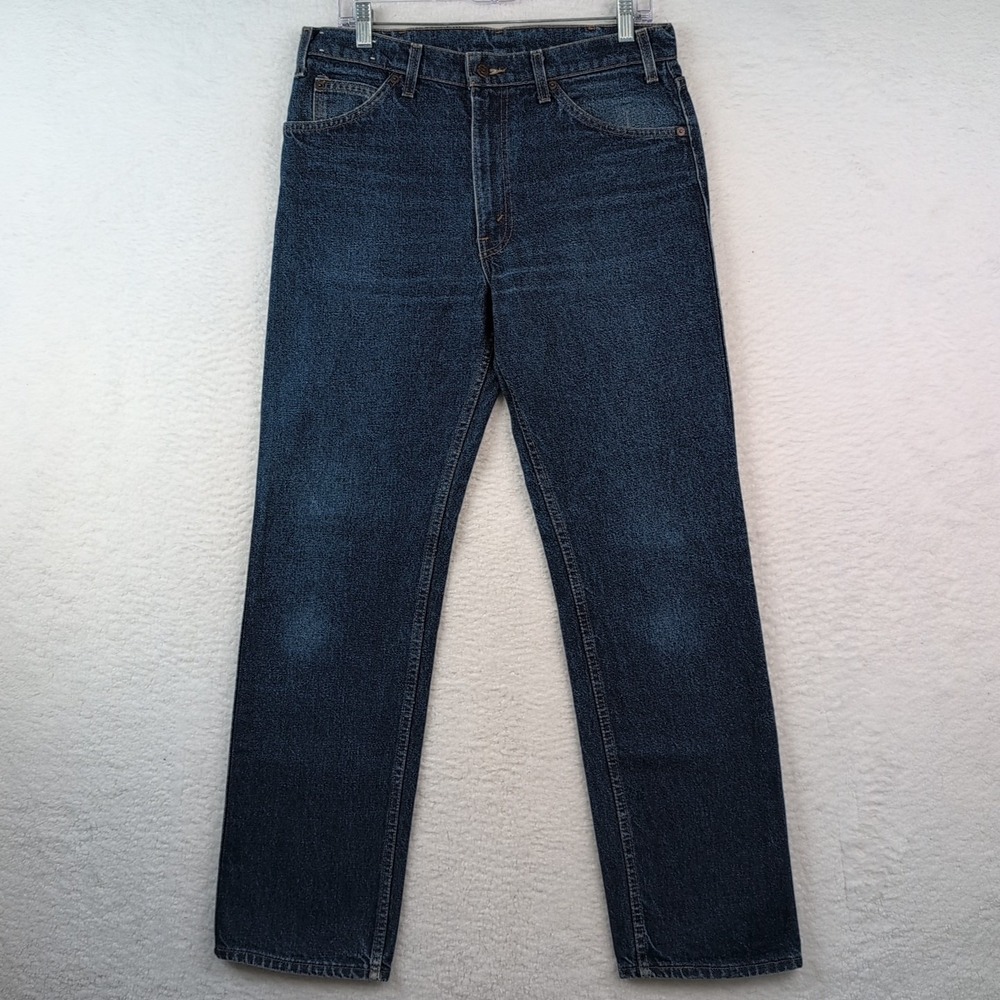 Vintage LEVIS Two Horse Brand 43549-0218 Jeans Blue Denim 34x32 Made USA